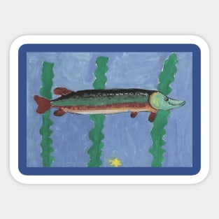 Pike Toothy Predator of Lakes Sticker